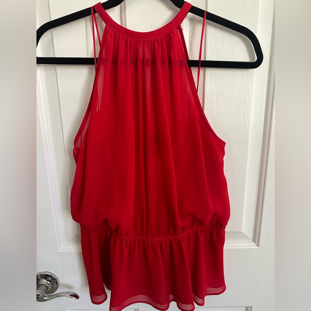 Sheer sleeveless blouse